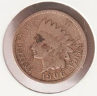 US Rare Old West 1906 Indian Head Penny Coin American Collection Shield Cent USA