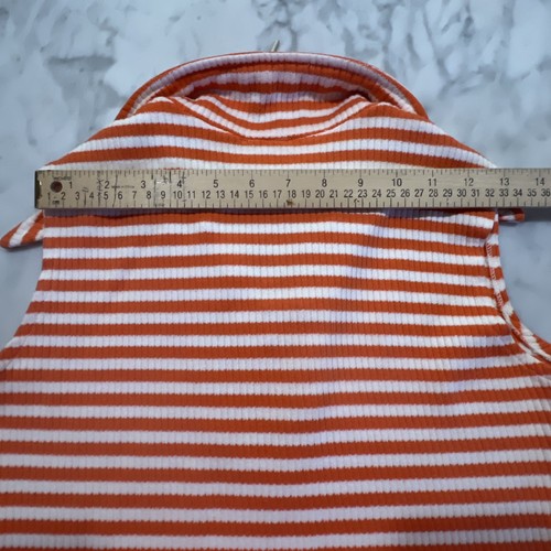 Vintage Jantzen Women’s Polo Shirt Sleeveless Striped Sailor Inspired Stretch - Picture 7 of 10