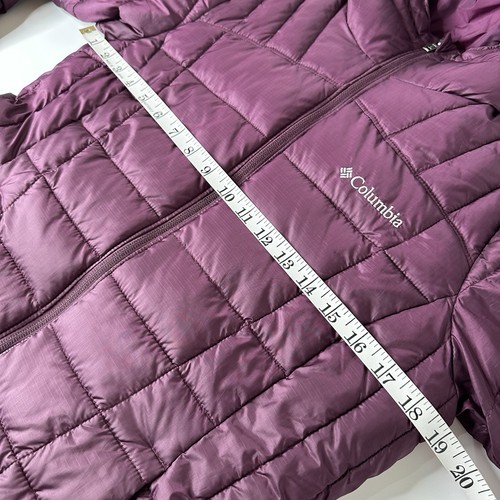 Columbia Thermo Coil Puffer Jacket Damen Gr. S lila Kapuze Outdoor Gorpcore - Bild 13 von 16