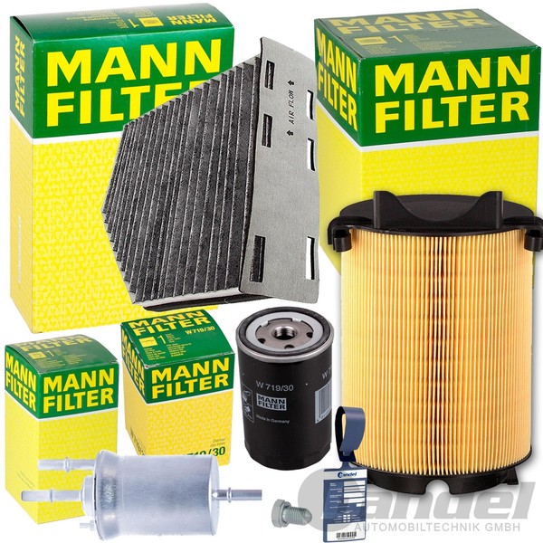 Mann Filterset FüR Audi A3 8P VW Touran 1T1 2 Caddy 3 Golf 5 6 Seat Leon 1P-image