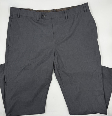 Lauren Ralph Lauren Men's Dress Pants 36/30 Gray Poly Rayon Flat Front Straight