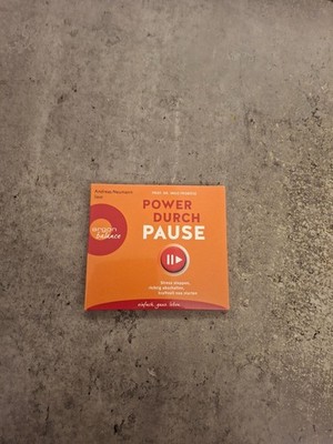 Power durch Pause Hörbuch 3x CD Stress stoppen Richtig abschalten Lernen - NEU