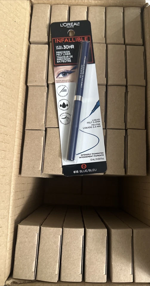60 PCS -WHOLESALE- LOREAL INFALLIBLE PRECISION FELT LINER 615 Blue - Image 3 of 3