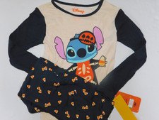 Disney Stitch Halloween Pajama Set Size 8 Girls Joggers  Long Sleeve