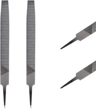 2 Pack Rectangular Cut Axe File, Mill Smooth Cut File Carded, Hardened Steel Fla