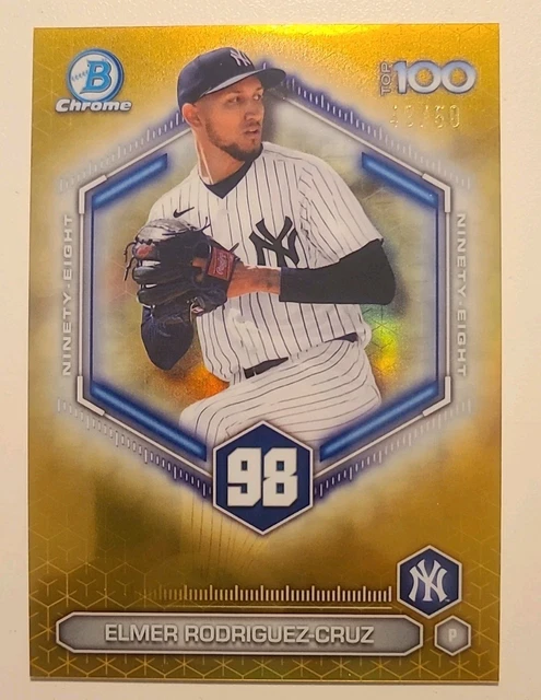 2026 Bowman Chrome Gold Top 100 Elmer Rodriguez-Cruz Yankees #BTP-98 49/50