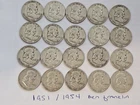 $10 FV Mixed Half Dollars 90% Silver Roll  Franklin 1951 & 1954