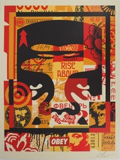 Shepard FAIREY (OBEY): Face Collage I - Original Signed Lithograph