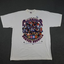 Vintage Denver Broncos Shirt Mens XL NFL Super Bowl XXXII All American Wear 90s