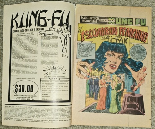 1 Rare HTF Kung Fu 12 MX Jose Luis Duran 1974 Non-Cannon Unreleased MACC Variant - Picture 4 of 9