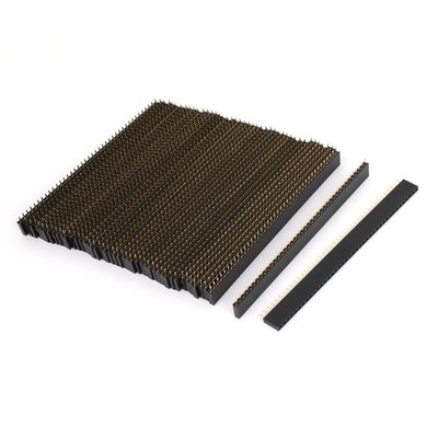 50pcs Single Row Straight 40 Pin 2.54mm Pitch Female PCB Header Connector