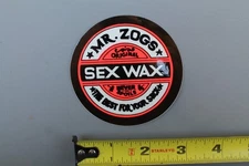 Mr Zog's Sex Wax Surfboard Orange Black 80s Original V1a Vintage Surfing STICKER