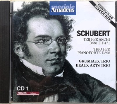 Schubert - Trii D581 D471 / Trio D898 - CD VG+ - Grumiaux & Beaux Arts