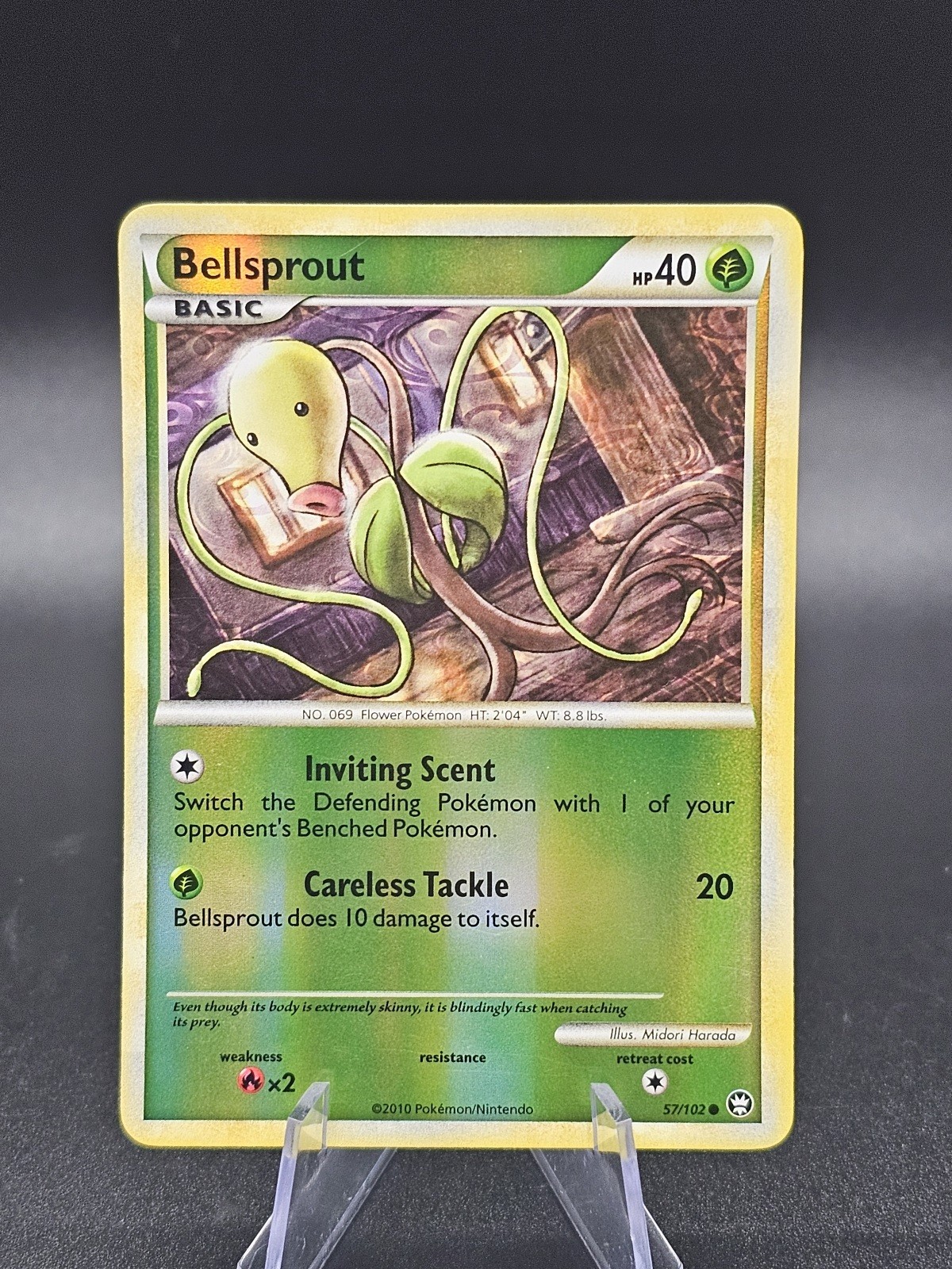 Bellsprout 57/102 -  Triumphant 2010 Pokémon TCG Card Reverse Holo Never Played