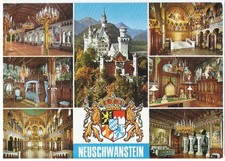 Neuschwanstein Castle Germany, Vintage PC, 7 Views-1979
