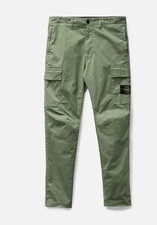 Stone Island men's supima cotton twill cargo pants in sage regular tapered SZ 30