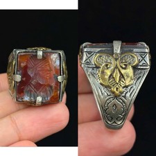 Unique, wonderful Antique Roman agate stone unique round Ring