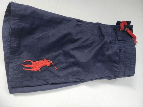Polo Ralph Lauren Swim Trunks Little Boys Size 5 Navy Blue/Red Big Pony Lined - Picture 8 of 9