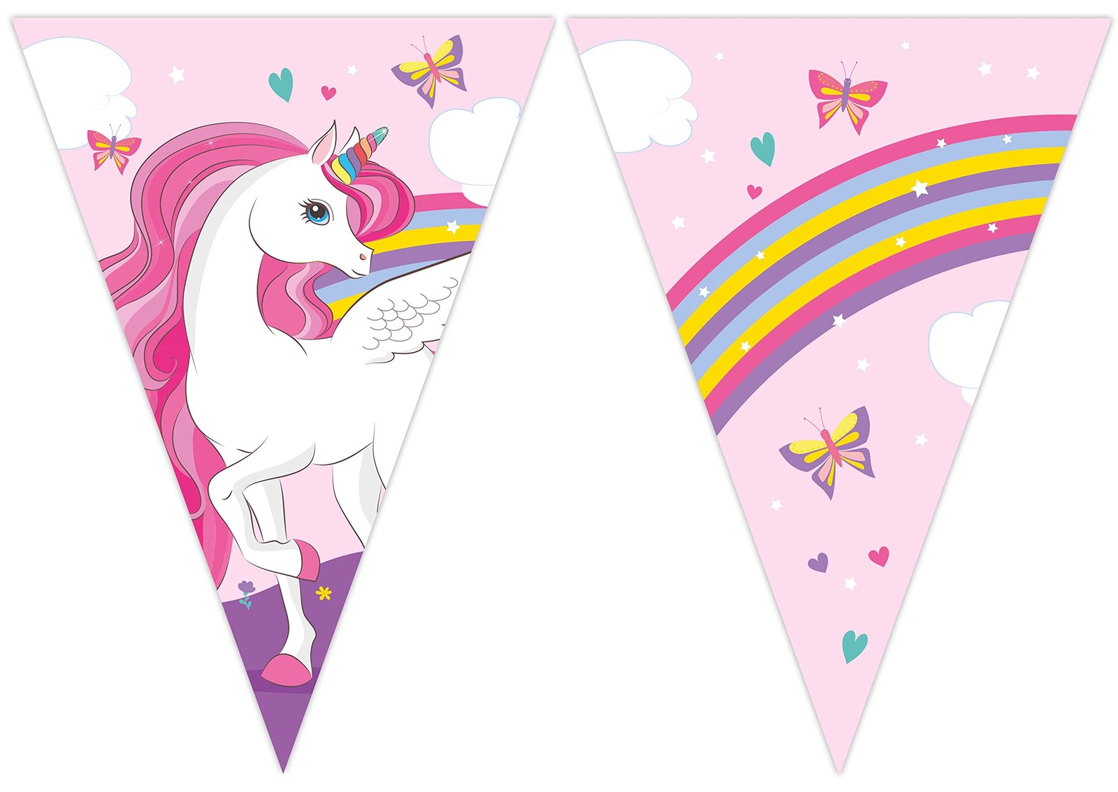 Procos 93763 Flag Banner Unicorn Rainbow Colours FSC Hanging Decoration Garla 4390₽
