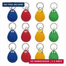 12PCS T5577 RFID Key Tags keyfobs ID Cards Buckles,125KHz RFID writable rewritab