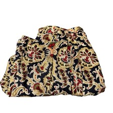 Talbots Skirt Womens 10 Pleated Midi Paisley Black Multi Vintage Made in USA