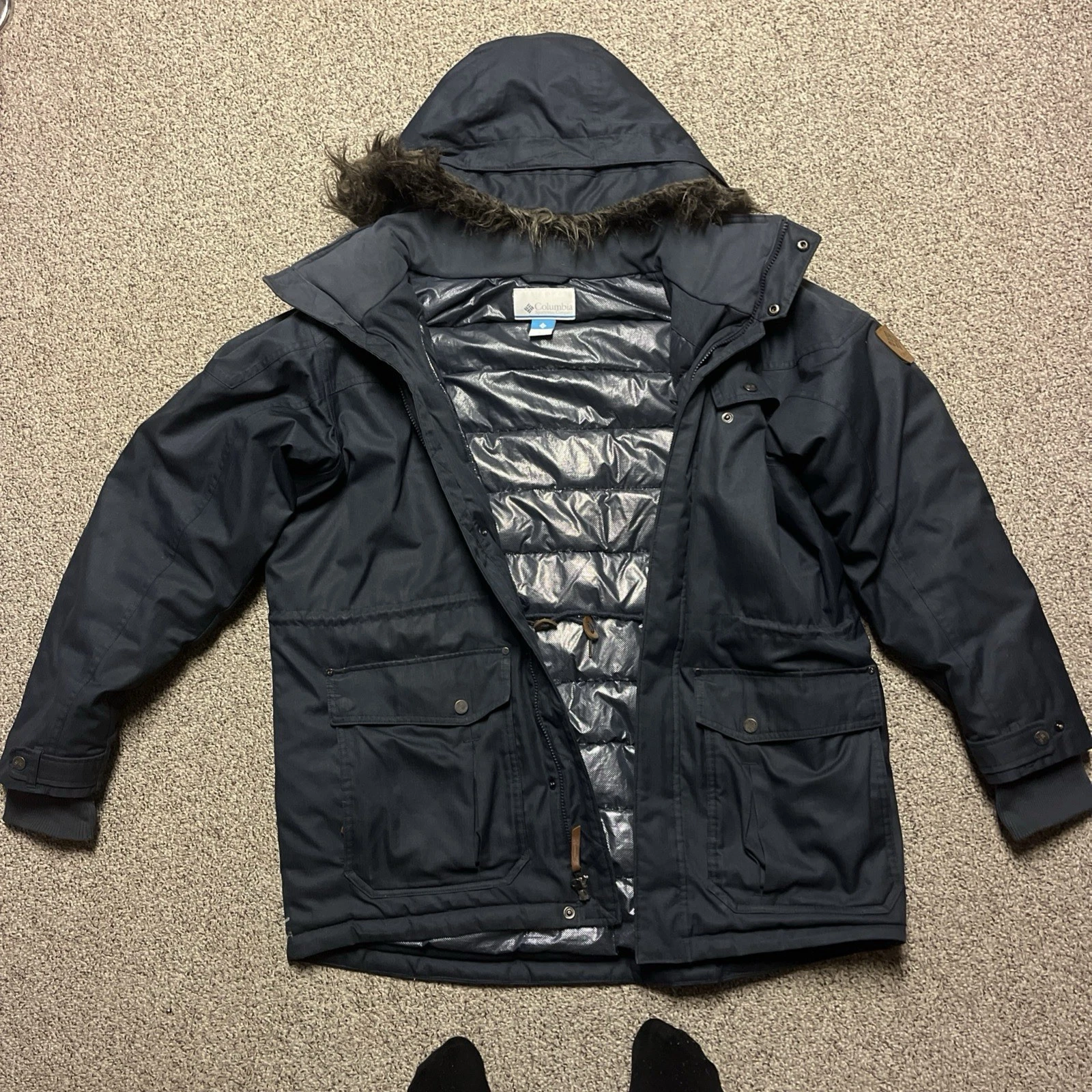Columbia Men's Bonneville Omni-Heat Interchange Winter Jacket Brown, Size L