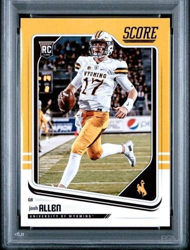 2018 Panini Score Rookies Gold Border #350 Josh Allen RC SP RETAIL Low Pop PSA 9 view 4