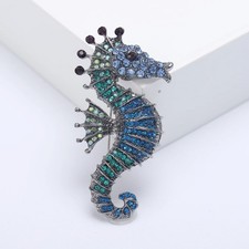 Sparkling Seahorse Sea Animal Party casual Fashion Jewelry Brooch Pin Gift
