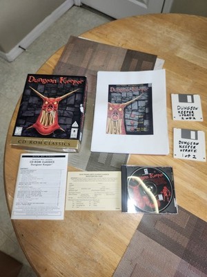 Dungeon Keeper PC 1997 CDROM Bulldog Productions EA Electronic Arts Big Box CIB