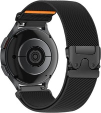 Elastic Nylon Strap Compatible with Samsung Galaxy Watch 5 44mm 20mm Buckle