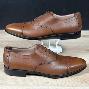 Salvatore Ferragamo Men\'s Taupe Brogue Oxfords Used Once Like New No Box Salvatore Ferragamo Wing Tip-Men main image 2