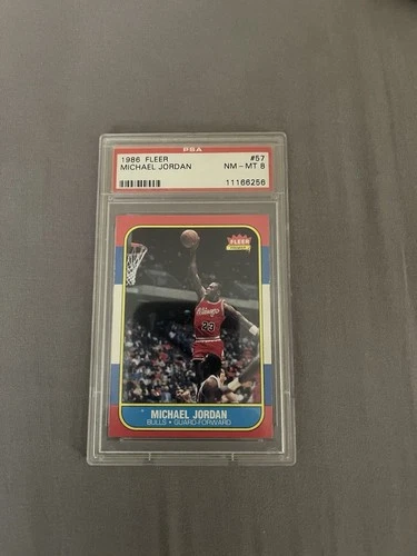 1986-87 Fleer - Michael Jordan #57 PSA 8 RC