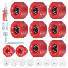 58x32mm Skate Wheels Bearings Skate Brakes Roller Skate Wheels Set Red