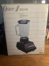 NOS New Vintage 1986 Oster Designer 10 Speed Osterizer Blender Black OPEN BOX