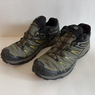 Salomon X Ultra 3 GTX Shoes Black Green Trail Hiking boots size Mens US 10.5