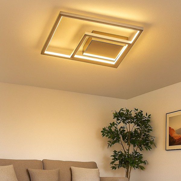Deckenleuchte Deckenlampe Wohnzimmerlampe Esszimmer 3 Flammig Silber Led L 30 Cm-image