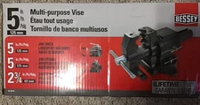 Bessey BV-MPV5 5" Multi-Purpose Rotating Pipe and Bench Vise w/Swivel Base (NEW)