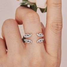 2Ct Round Cut Simulated Diamond Enhancer Ring 14k White Gold Plated