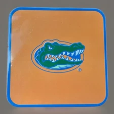 Florida Gators Coasters Set of 4 Metal/Cork NCAA Licensed Coasters EUC