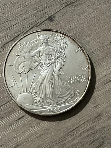 1996 AMERICAN SILVER EAGLE 1 OZ .999 FINE SILVER
