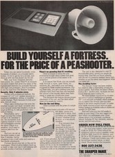 1980 Vintage Print Ad The Sharper Image Home Security Fortress System Peashooter