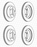 2X Ferodo 340Mm Bremsscheiben BelÜFtet Vorne Passend FüR Toyota Land | DDF1798C-