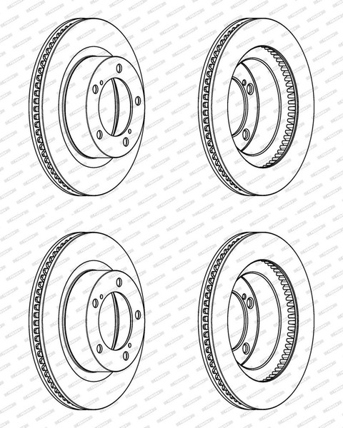 2X Ferodo 340Mm Bremsscheiben BelÜFtet Vorne Passend FüR Toyota Land | DDF1798C--image