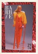 Barbie Collectible Fashion Trading Card  " Sun Valley Barbie " Ski Gear 1974