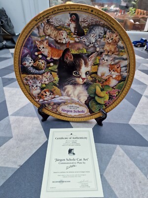 Seltener limitierter Dekoteller - Celebrating The Art Of Jürgen Scholz Cats