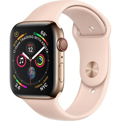 Apple Watch Series 4 44mm GPS + Cellular 4G LTE Stainless Steel Gold Mint Bundle 190198858849 | eBay