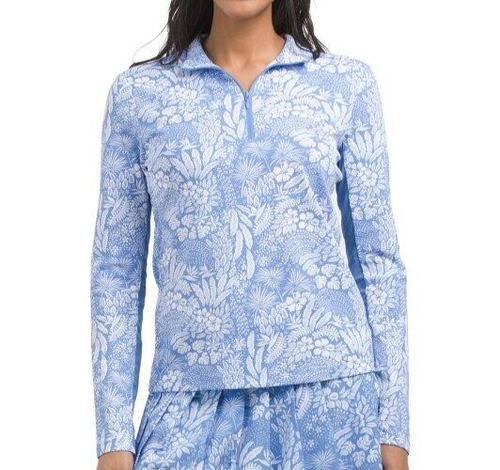 Tommy Bahama Damen 1/4 Reißverschluss strukturiert Golf Tennis Polo Pullover Jacke M Neu mit Etikett - Bild 3 von 5