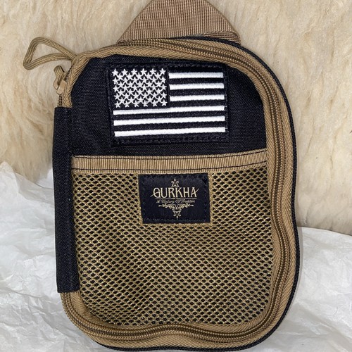 BK8- GURKHA Cigars Black Tactical Utility Pouch. Etwa 8” X 6”