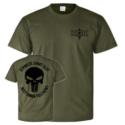 KSK Schweiß spart Blut Facit Omnia Voluntas Einheit - T Shirt #25756