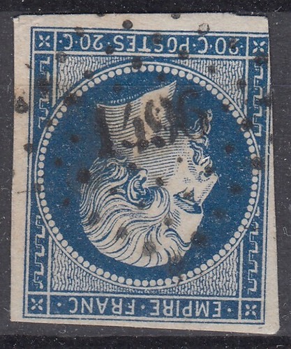 FRANCE : EMPIRE 20c N° 14 OBLITERATION PC 1496 HAYANGE MOSELLE - Imagen 1 de 2